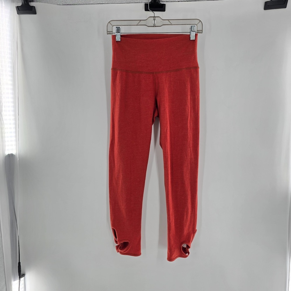 Aerie flower cutout‎ chill cropped leggings, warm coral rose, size Medium